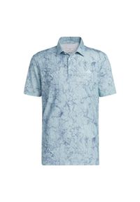 Adidas - Koszulka polo Ultimate365 Print. Typ kołnierza: polo. Kolor: niebieski. Materiał: materiał. Wzór: nadruk. Styl: sportowy