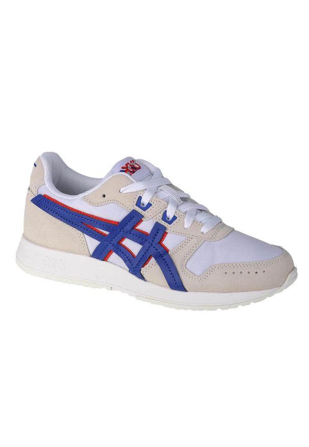Buty do chodzenia męskie Asics Lyte Classic. Zapięcie: sznurówki. Kolor: biały, wielokolorowy, niebieski. Materiał: materiał, tkanina, syntetyk. Szerokość cholewki: normalna. Sport: turystyka piesza