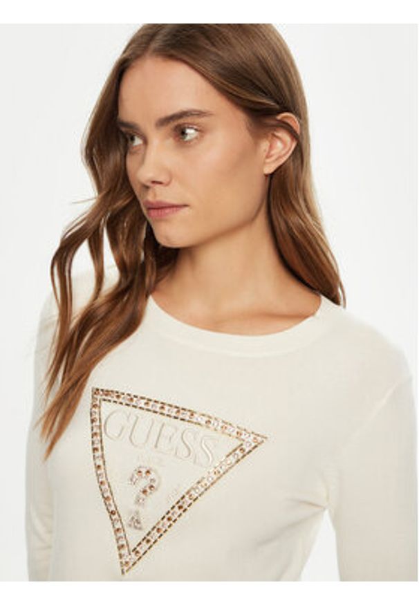 Guess Bluzka W5RR39 Z2NQ2 Biały Regular Fit. Kolor: biały. Materiał: wiskoza
