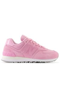 Buty New Balance WL5742BB - różowe. Kolor: różowy. Materiał: guma, zamsz, skóra. Szerokość cholewki: normalna. Model: New Balance 574