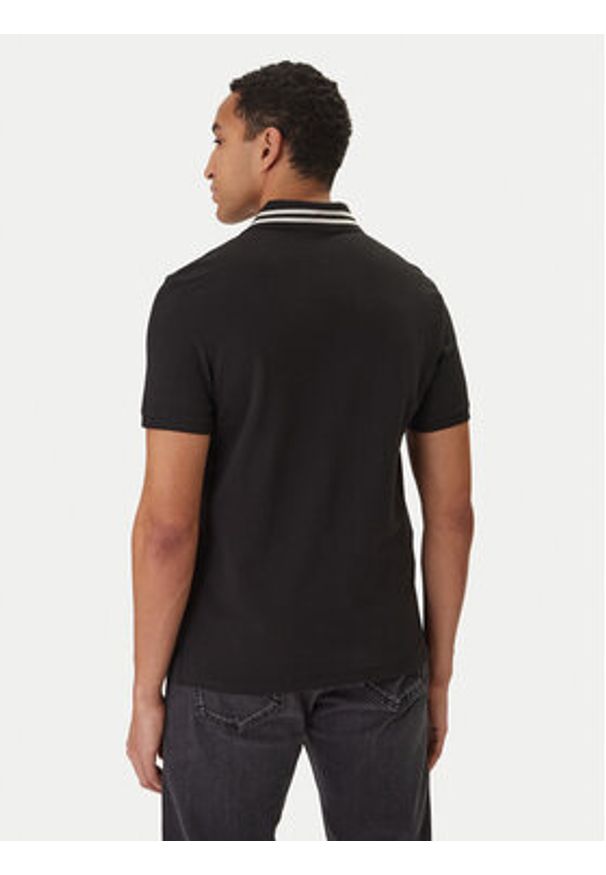 Calvin Klein Jeans Polo Monogram LV04RC276G Czarny Slim Fit. Typ kołnierza: polo. Kolor: czarny. Materiał: bawełna