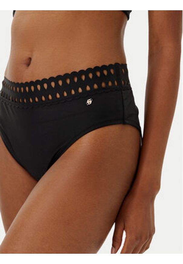 BOSS Dół od bikini Eyelet 50540672 Czarny Regular Fit. Kolor: czarny. Materiał: syntetyk