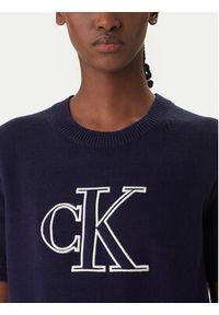 Calvin Klein Jeans Sweter LV047F356G Fioletowy Regular Fit. Kolor: fioletowy. Materiał: bawełna #2