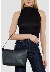 Guess - GUESS Szara damska shopperka Brenton. Kolor: szary. Materiał: skórzane. Styl: elegancki, casual #10