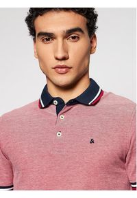 Jack & Jones - Jack&Jones Polo Paulos 12136668 Czerwony Slim Fit. Typ kołnierza: polo. Kolor: czerwony. Materiał: bawełna #2