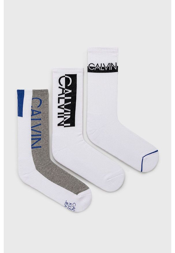 Calvin Klein - Skarpetki (3-pack). Kolor: biały
