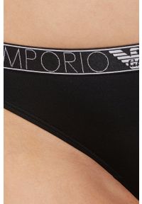 Emporio Armani Underwear stringi 163333.2R235 (2-pack) kolor czarny. Kolor: czarny. Materiał: materiał #3