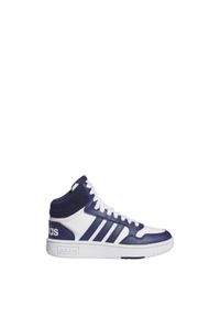 Adidas - Hoops Mid Shoes. Kolor: biały, wielokolorowy, niebieski. Sport: tenis