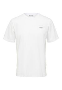 Selected Homme T-Shirt Aspen 16087858 Biały Regular Fit. Kolor: biały. Materiał: bawełna