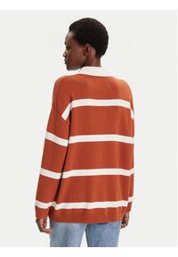 GANT - Gant Sweter 4805341 Brązowy Relaxed Fit. Kolor: brązowy. Materiał: bawełna