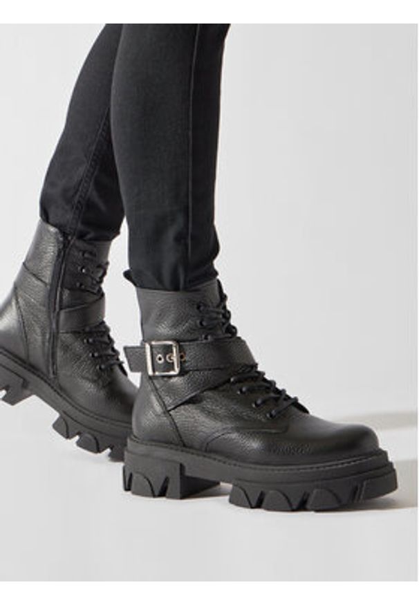 Steve Madden Trapery Mae SM19000034 SM19000034-017 Czarny. Kolor: czarny. Materiał: skóra