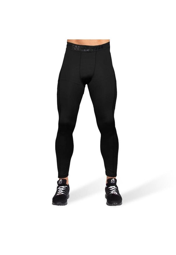 GORILLA WEAR - Smart Rajstopy - Czarny. Kolor: czarny. Sport: fitness