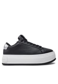 Calvin Klein Jeans Sneakersy Bold Flatf Low Mix Ohb YW0YW01632 Czarny. Kolor: czarny. Materiał: skóra