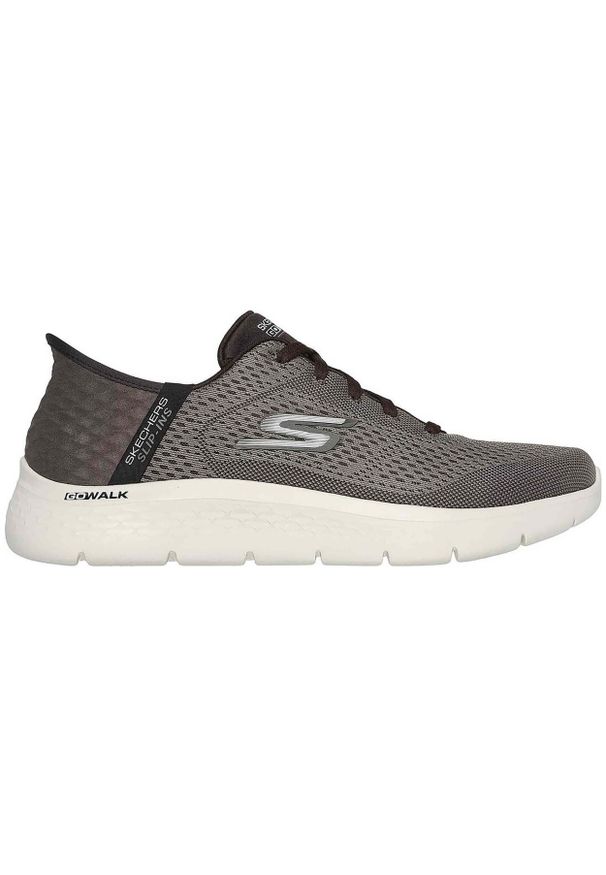 skechers - Buty męskie SKECHERS Slip-ins Go Walk Flex New World. Kolor: szary