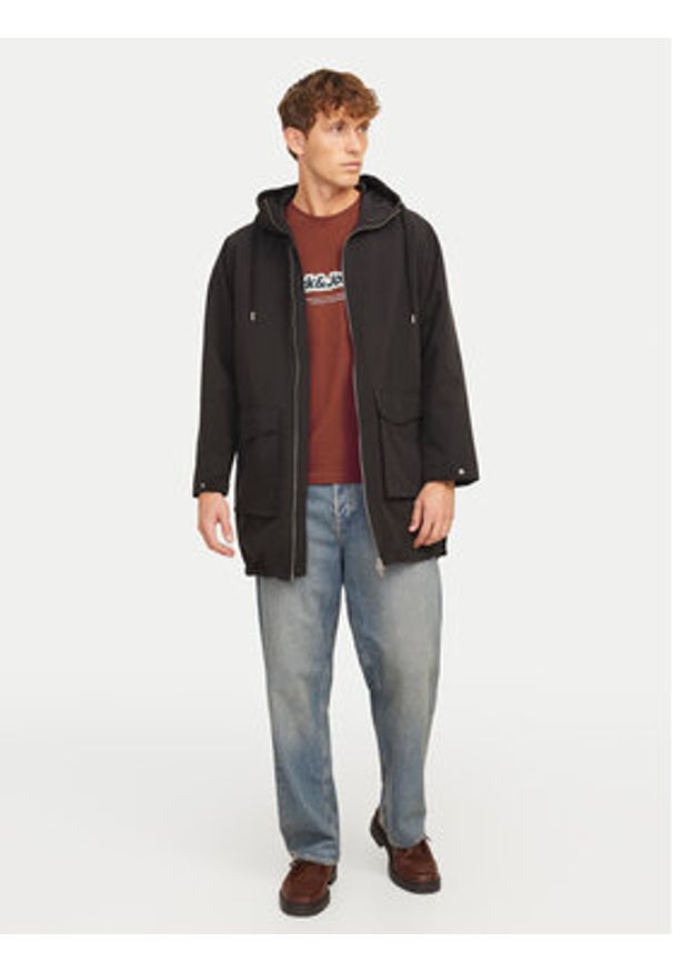 Jack & Jones T-Shirt Vesterbro 12265740 Brązowy Relaxed Fit. Kolor: brązowy. Materiał: bawełna