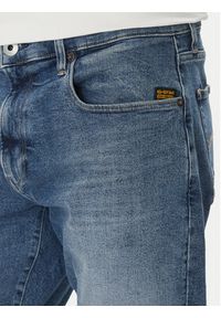 G-Star RAW - G-Star Raw Szorty jeansowe 3301 D10481 D634 H096 Niebieski Slim Fit. Kolor: niebieski. Materiał: bawełna #5
