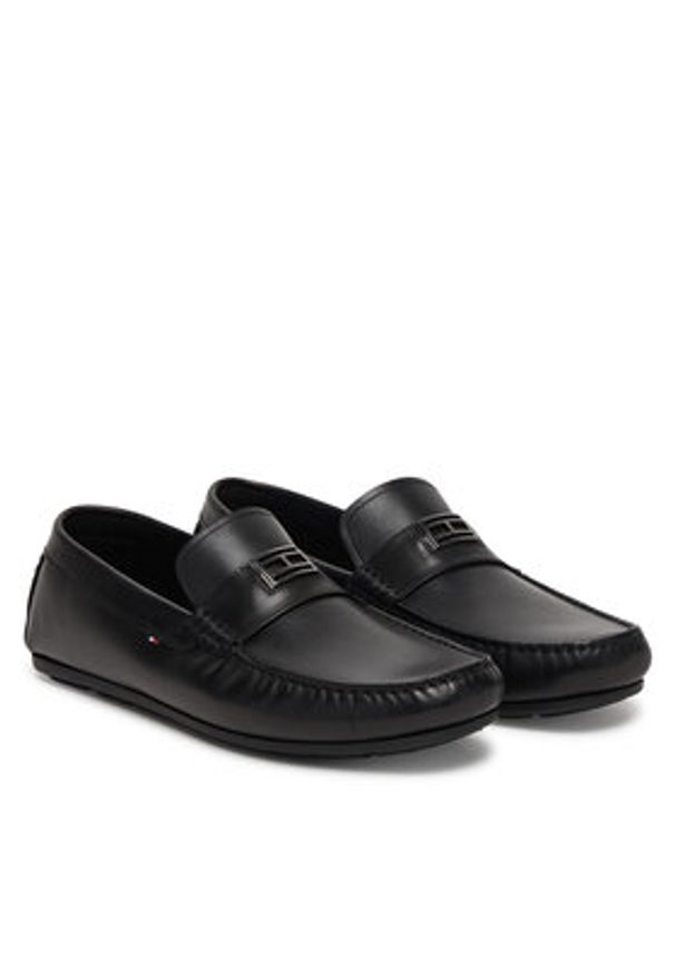 TOMMY HILFIGER - Tommy Hilfiger Mokasyny Hardware Hilfiger Driver Shoe FM0FM05838 Czarny. Kolor: czarny. Materiał: skóra