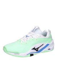 Buty halowe Mizuno Wave Stealth Neo. Kolor: czarny, zielony, wielokolorowy. Materiał: syntetyk, materiał. Model: Mizuno Wave. Sport: piłka ręczna