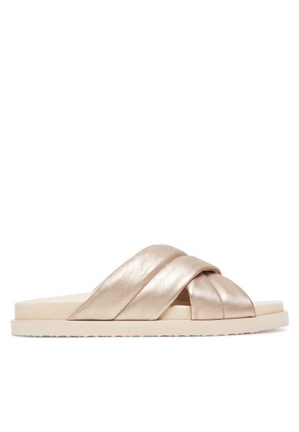 HÖGL Klapki Tessa 9-100821 Złoty. Kolor: złoty. Materiał: skóra