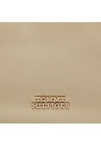 TOMMY HILFIGER - Tommy Hilfiger Torebka Pushlock Leather Hobo AW0AW16073 Écru. Materiał: skórzane