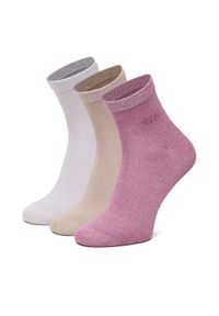 Nine West Skarpety długie CEO_AS_NW_02_Z_AW25 (3 PACK) Różowy. Kolor: różowy. Materiał: bawełna #1