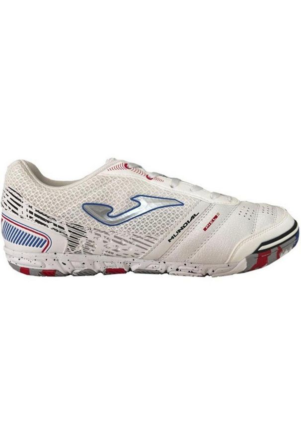 Joma - Męskie Skórzane Halowe Buty Piłkarskie Mundial. Kolor: biały. Materiał: skóra. Sport: piłka nożna