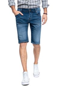 Mustang - MUSTANG CHICAGO SHORT MĘSKIE SZORTY KRÓTKIE SPODENKI DENIM BLUE 1011731 5000 682. Okazja: na spacer, na co dzień. Materiał: denim. Długość: krótkie. Sezon: lato. Styl: klasyczny, elegancki, casual #5