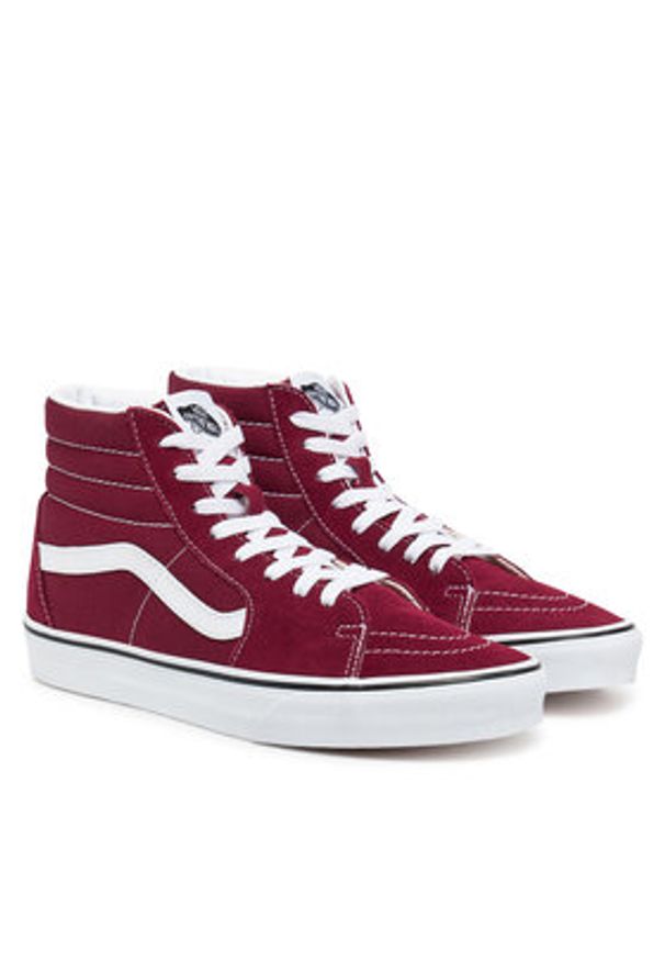 Vans Tenisówki SK8-Hi VN000D32ZCF1 Bordowy. Kolor: czerwony. Materiał: zamsz, skóra