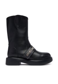 Love Moschino - LOVE MOSCHINO Botki JA24064G1PIA0000 Czarny. Kolor: czarny. Materiał: skóra #1