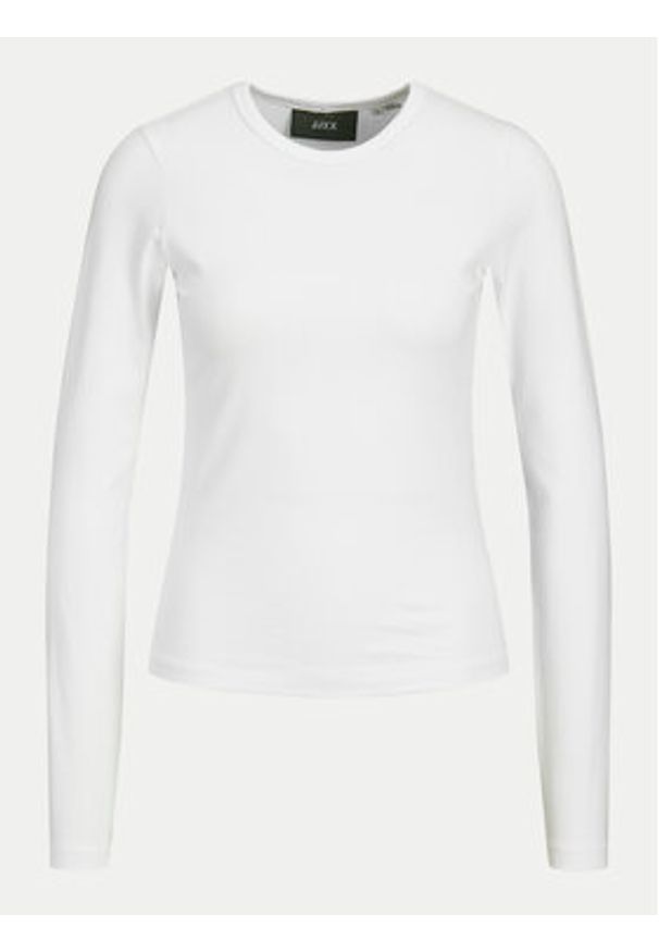 JJXX Bluzka Celine 12258414 Biały Slim Fit. Kolor: biały. Materiał: bawełna