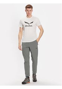 Salewa T-Shirt Solidlogo Dry 27018 Biały Regular Fit. Kolor: biały. Materiał: syntetyk #2