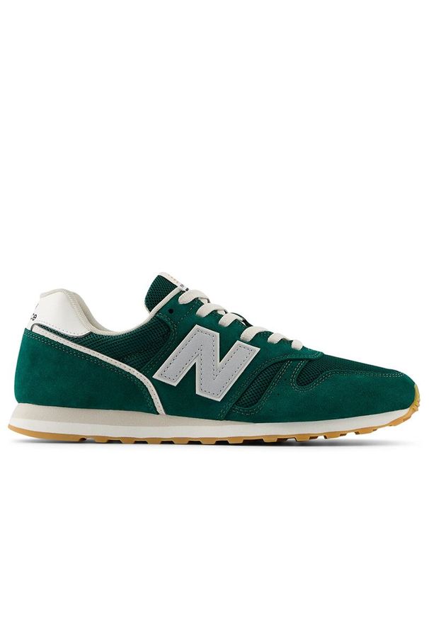 Buty unisex New Balance ML373SG2 - zielone. Okazja: na co dzień. Kolor: zielony. Materiał: guma, skóra, syntetyk, materiał. Szerokość cholewki: normalna. Model: New Balance 373