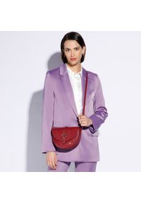 Wittchen - Damska listonoszka ze skóry lizard z okrągłą klamerką. Kolor: czerwony. Wzór: aplikacja, haft. Dodatki: z haftem. Materiał: skórzane. Styl: elegancki #2