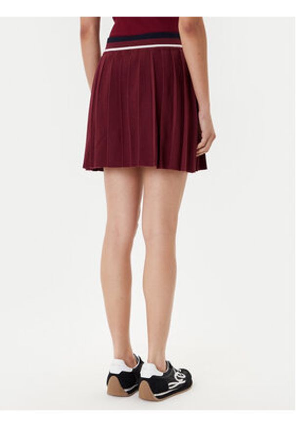 Guess Spódnica plisowana V5BD02 Z1152 Bordowy Regular Fit. Kolor: czerwony. Materiał: akryl