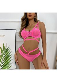 Intica - Komplet bielizny harness elegancki design i wygoda Miley. Kolor: czarny. Materiał: materiał #8