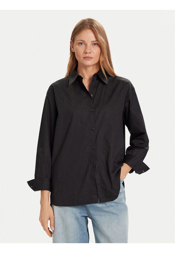 Calvin Klein Jeans Koszula LV044D167G Czarny Relaxed Fit. Kolor: czarny. Materiał: bawełna