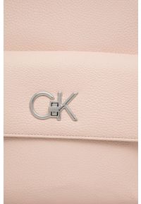 Calvin Klein plecak damski kolor różowy mały gładki. Kolor: różowy. Wzór: gładki #4