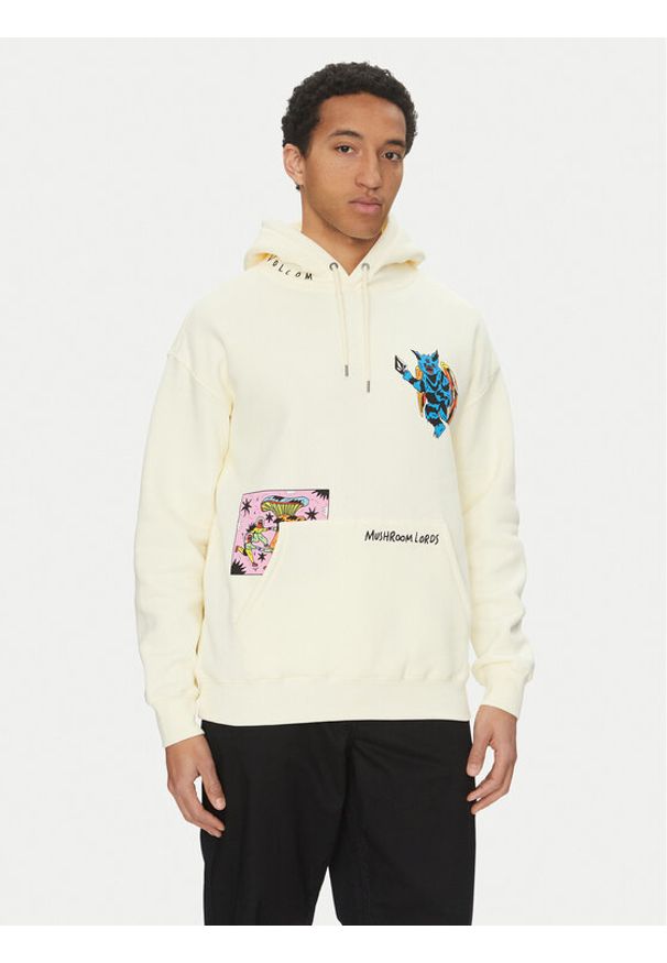 Volcom Bluza Bob Mollema 2 A4112506 Beżowy Loose Fit. Kolor: beżowy. Materiał: bawełna