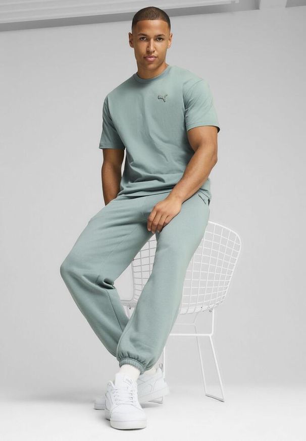 Puma - Koszulka unisex Essentials Elevated PUMA Green Moon. Kolor: zielony. Materiał: materiał