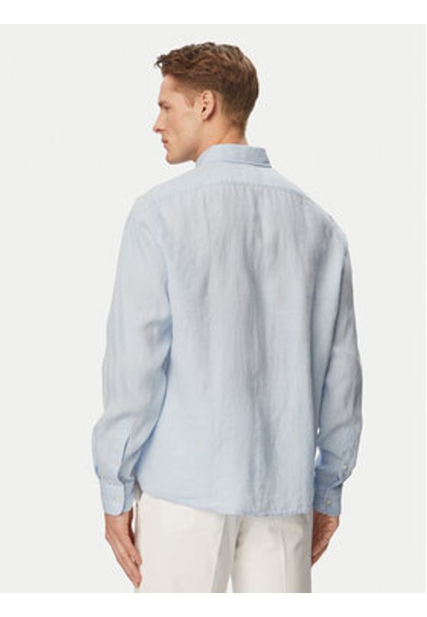 BOSS Koszula H-Liam 50556077 Niebieski jasny Regular Fit. Kolor: niebieski. Materiał: len