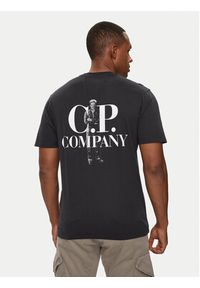 C.P. Company T-Shirt 17CMTS167A005100W Granatowy Regular Fit. Kolor: niebieski. Materiał: bawełna