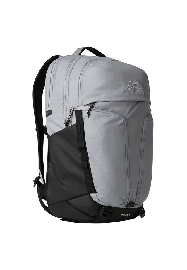 Plecak unisex The North Face Surge 0A52SG4S61 - szare. Kolor: szary. Materiał: polar. Wzór: paski. Styl: sportowy, casual