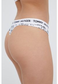 TOMMY HILFIGER - Tommy Hilfiger stringi kolor biały. Kolor: biały. Materiał: bawełna #3