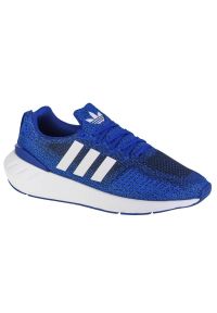 Adidas - Buty adidas Swift Run 22 M GZ3498 niebieskie. Okazja: na co dzień. Zapięcie: sznurówki. Kolor: niebieski. Materiał: syntetyk, materiał. Szerokość cholewki: normalna. Sport: bieganie