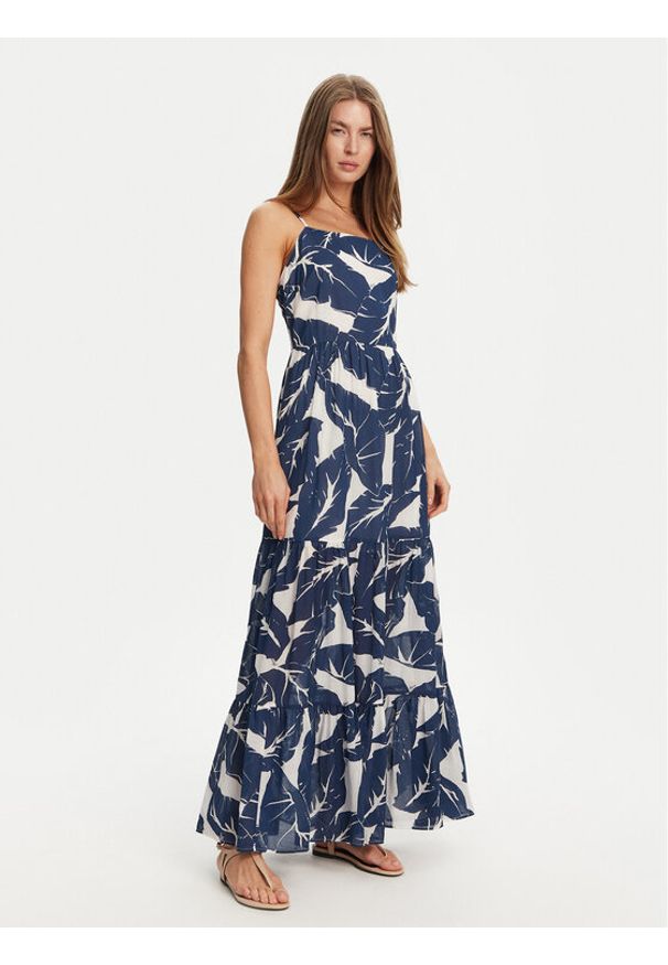 Gaudi Sukienka letnia 511FD15021 Granatowy Regular Fit. Kolor: niebieski. Materiał: bawełna, wiskoza. Sezon: lato