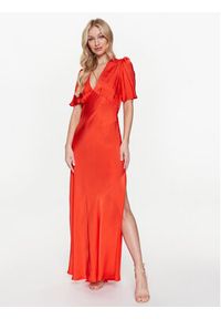 TwinSet - TWINSET Sukienka wieczorowa 231TT2062 Pomarańczowy Regular Fit. Kolor: pomarańczowy. Materiał: wiskoza. Styl: wizytowy #5