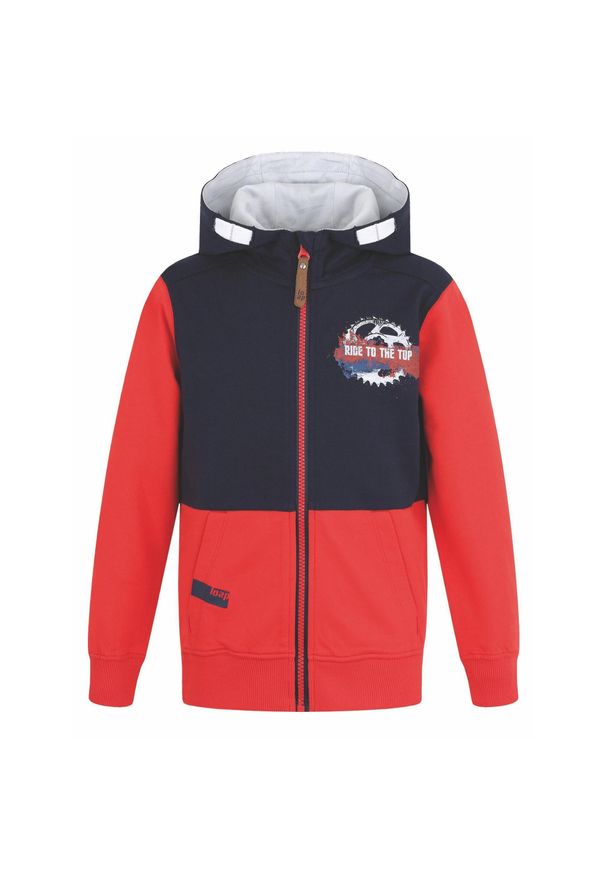 GLOMEX - Glemo Loaf Dili bluza z kapturem i zamkiem dziecięca 116. Typ kołnierza: kaptur. Kolor: czerwony, pomarańczowy, różowy, wielokolorowy. Materiał: bawełna