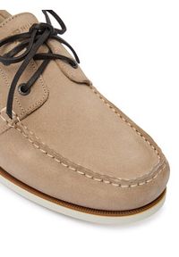 TOMMY HILFIGER - Tommy Hilfiger Półbuty FM0FM05387 Beżowy. Kolor: beżowy. Materiał: skóra, zamsz #5
