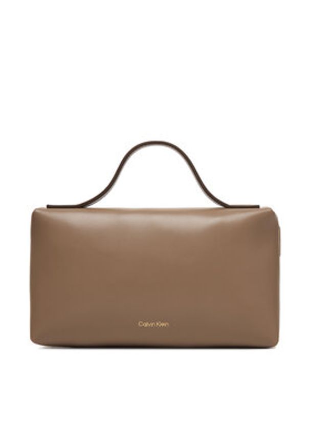 Calvin Klein Kosmetyczka Emblem Aop Beauty Case Giftset LV04F1102G Brązowy. Kolor: brązowy. Materiał: skóra