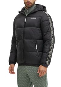 Guess - GUESS Czarna kurtka męska Arlo Padded Jacket. Kolor: czarny. Materiał: syntetyk, poliamid, poliester #7